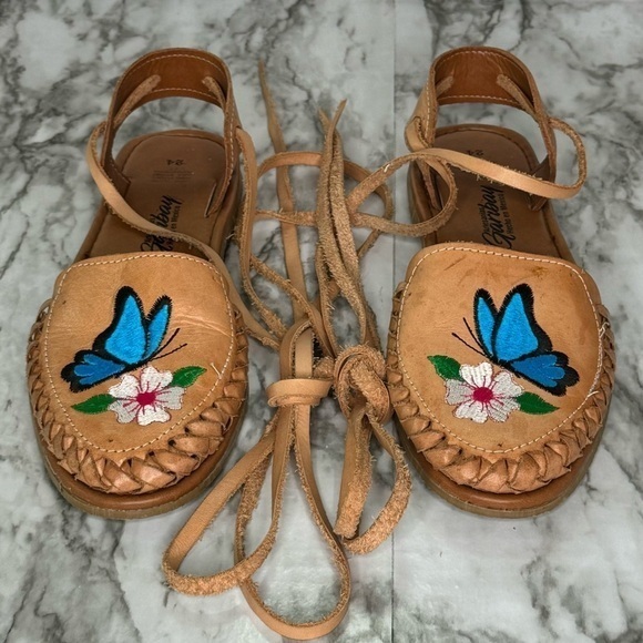 Artesanias Garibay Authentic Mexican Sandals-‎ Sz 7 - Picture 2 of 9
